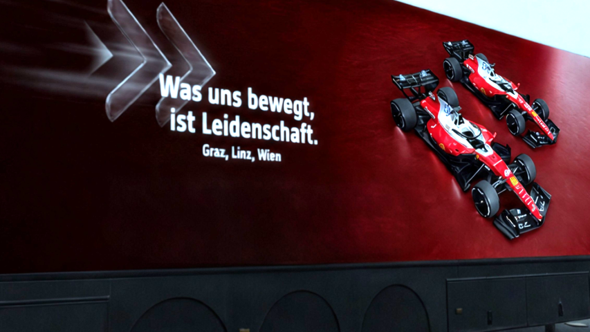 Der Formel-1-Bolide SF-24 tourt zuvor durch Graz, Linz und Wien.