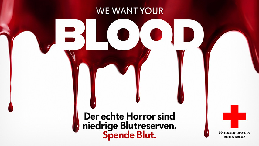 „We Want Your Blood“: Lwnd und Rotes Kreuz machen mit einer Halloween-Kampagne auf das Blutspenden aufmerksam