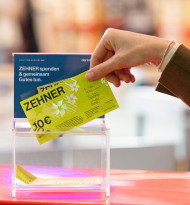 Einfach Zehner spenden und gemeinsam Gutes tun