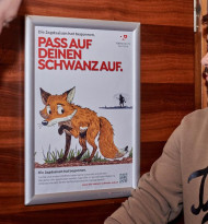 Tierschutz Austria will mit Out-of-Home-Kampagne„Pass auf deinen Schwanz auf“ zur Jagdsaison sensibilisieren