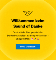 Post startet Aktion „Sound of Danke“ für personalisierte Musikgrüße