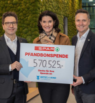 Pfandbonspenden bei Spar bringen über 570.000 Euro für „Rettet das Kind“