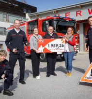 Interspar übergibt knapp 2.000 Euro an Stadtfeuerwehr Weiz