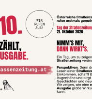 Österreichs Straßenzeitungen rufen zu bundesweitem Aktionstag gegen Armut auf