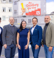 Stiegl bespielt Big Board im Zentrum von Salzburg