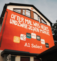 A1 bringt Select-Kampagne als 100 m² großes Mural nach Linz