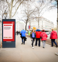 Gewista-Gruppe testete digitale Außenwerbung als Warnkanal